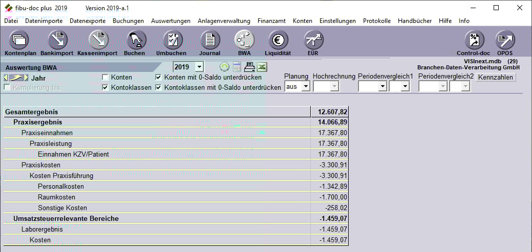 BDV integriert Praxisbuchhaltung-Software fibu-doc in VISInext, VISInext, BDV Dental GmbH & Co. KG
